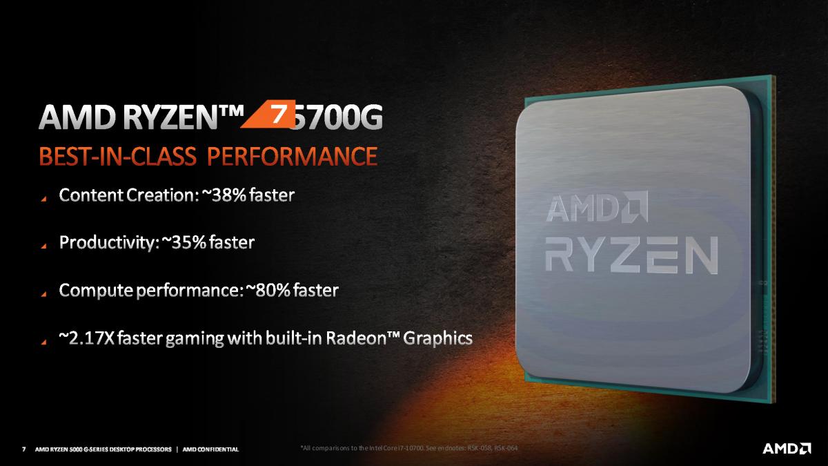 9. AMD Ryzen 7 5700G