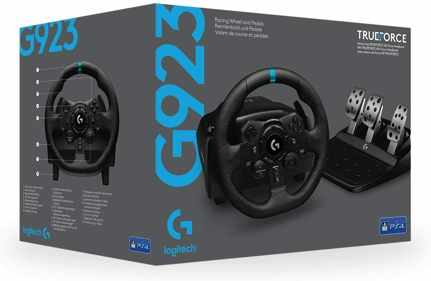 1. Logitech G923 steering wheel & pedals