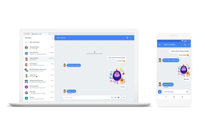 Android messages on PC
