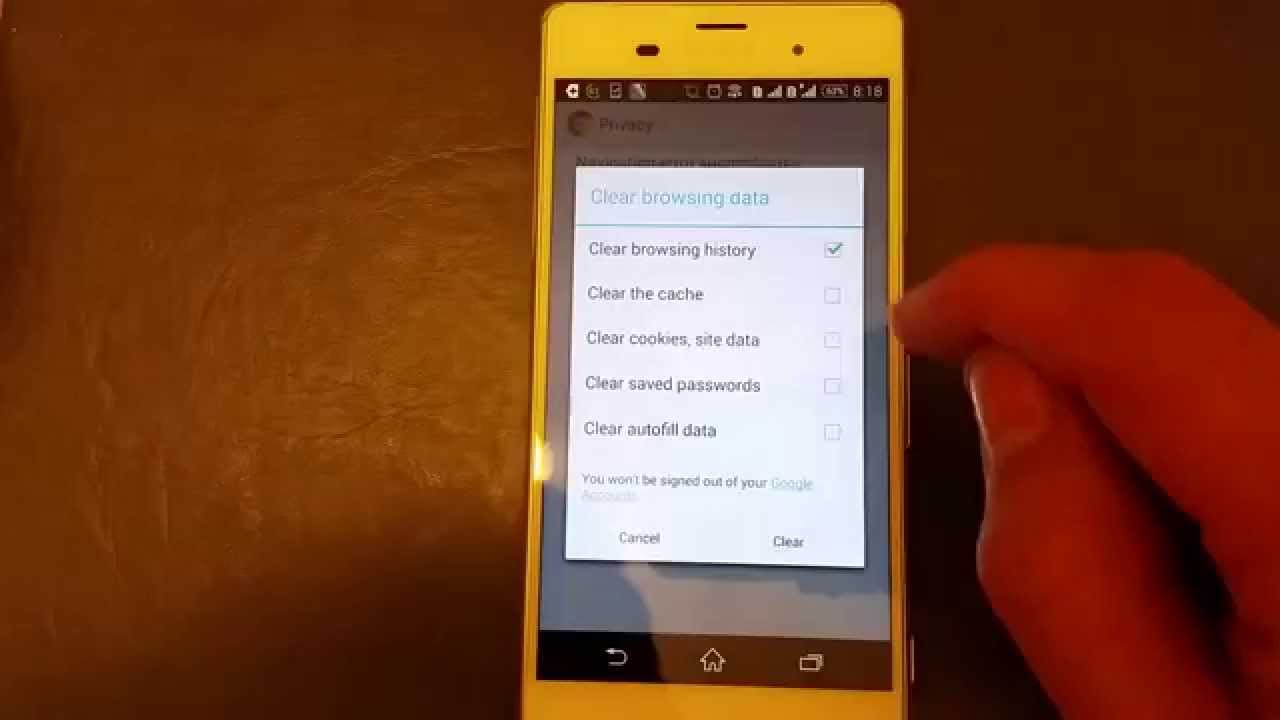 How to Delete History on Sony Xperia KrispiTech