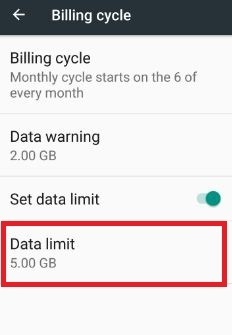 how to reduce the data usage on Android