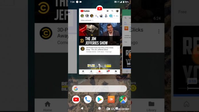 split screen on mode Android Pie