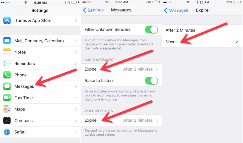 how to save audio message on iPhone iOS 13