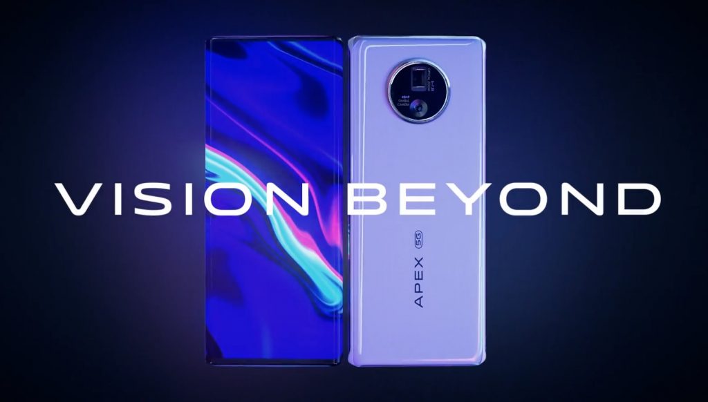 VIVO APEX 2020 5G phone with 6.45-inch FHD+ 120° edgeless display