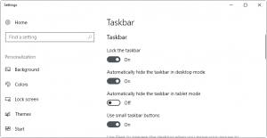 Hiding the taskbar