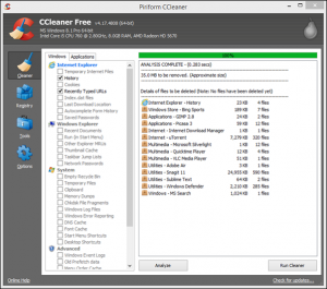 CCleaner and Glary Utilities