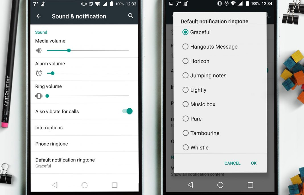 android custom message notification sound