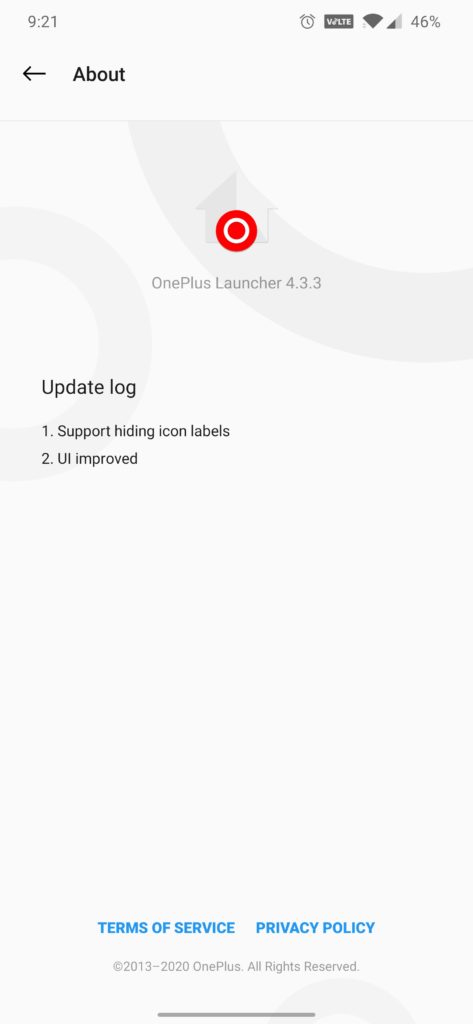 hide icon labels / add black theme to Shelf OnePlus Launcher 4.3.3