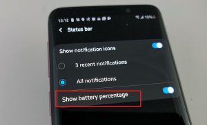Samsung Galaxy S9 And Galaxy S9 Plus How To Show Battery Percentage
