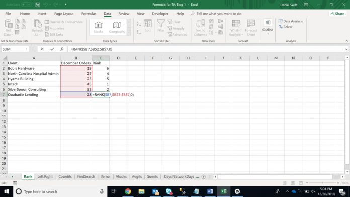 Excel formulas for data analysis:Basic and Advanced - KrispiTech