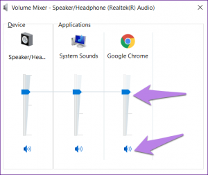google chrome not in volume mixer
