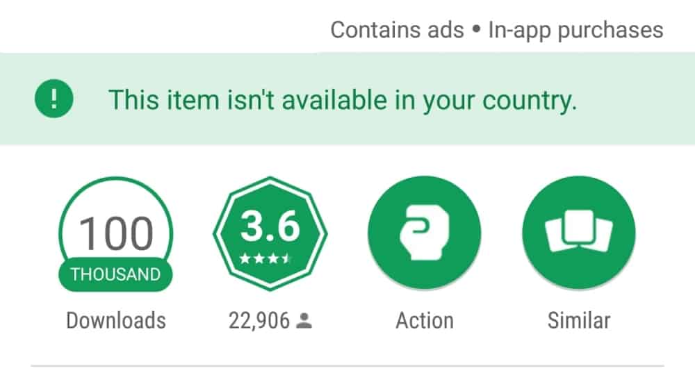 this App Is Not Available In Your Country Google Play