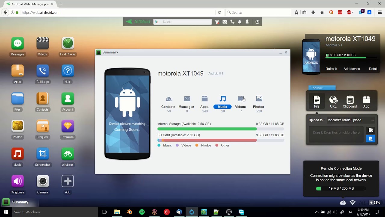 how to share file pc to android mobile