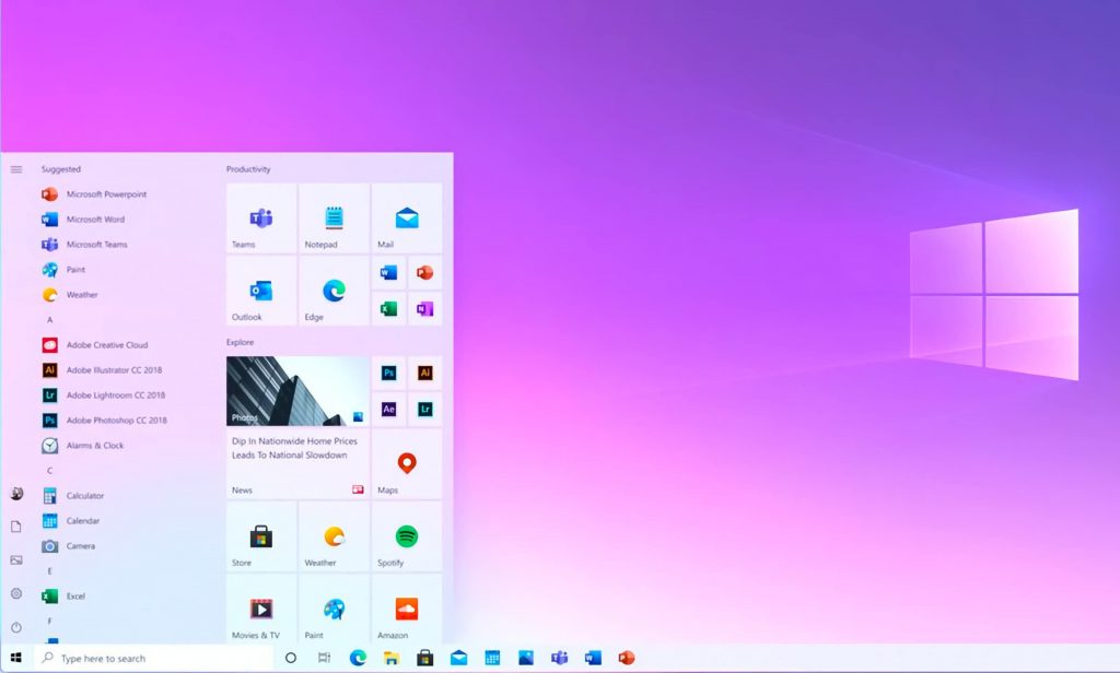 How to enable windwos 10 new start up menu