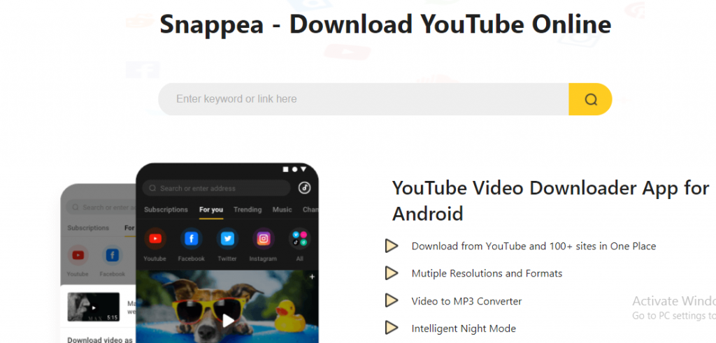 download music and video on Snappea