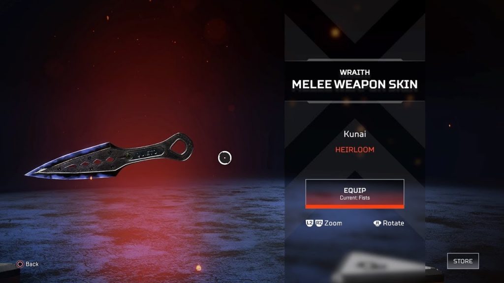 Apex legend Wraith knife