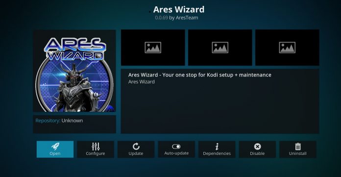 Ares Wizard on Kodi