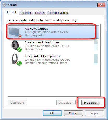 missing playback device windows 10