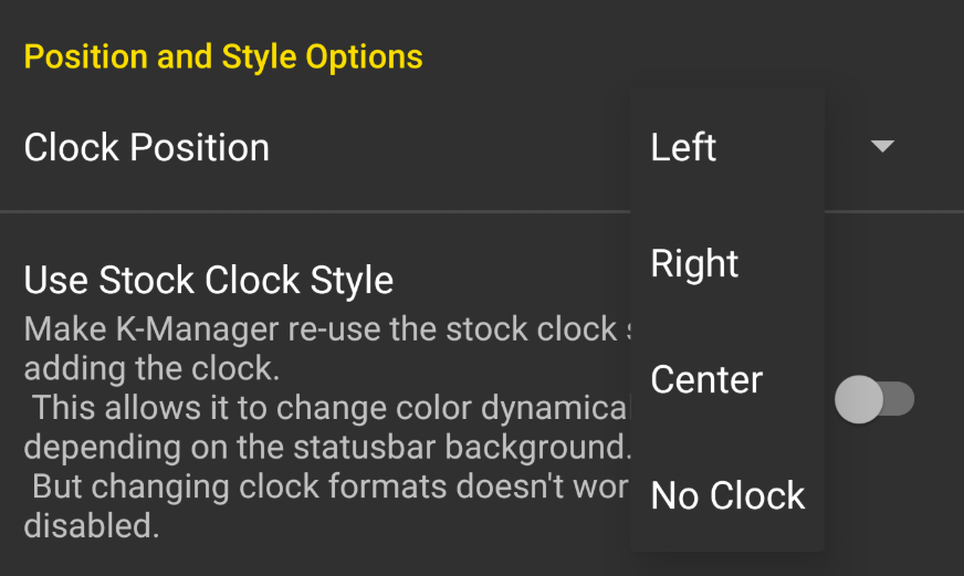 Move Status Bar Clock to Right