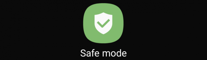 photo showing the galaxy s20 safe mode button