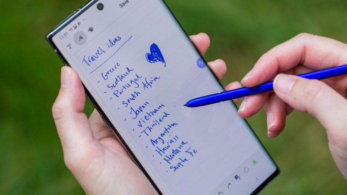 Transcribe and Export Written Notes on the Galaxy Note 10