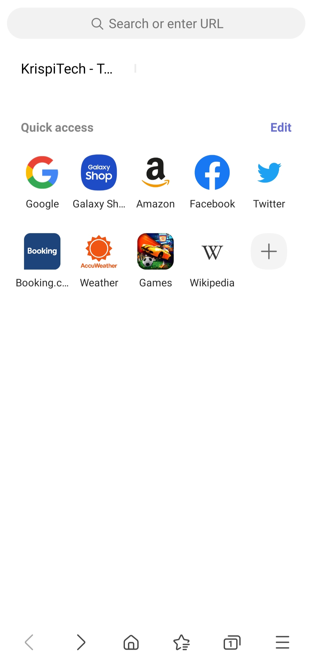 how to bookmark a website on s7