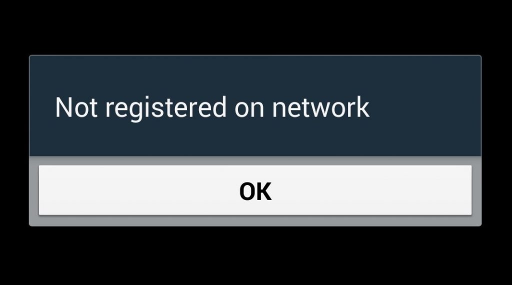 Not Registered On Network 
