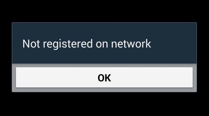 Not Registered On Network