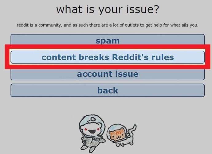 how to report a subreddit