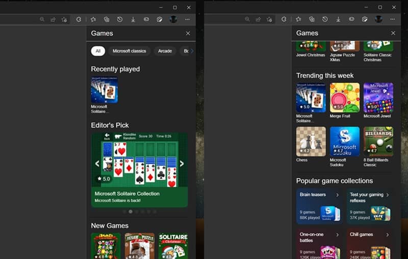 Games in Edge