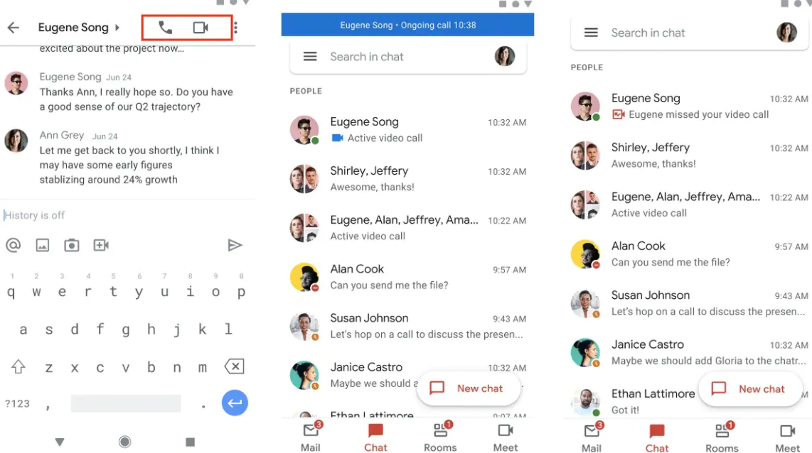Google Chat in Gmail