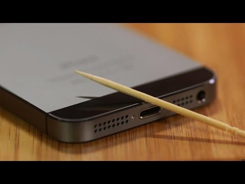 Clean iPhone charging port 