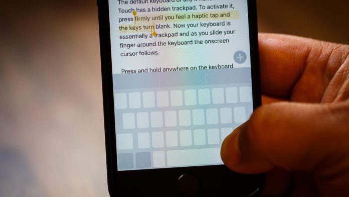 Enable The Hidden Trackpad On iPhone