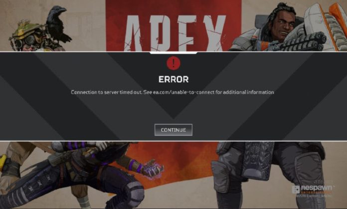 Apex Legends Connection To Server Timed Out
