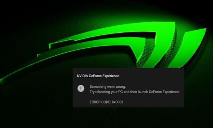 GeForce Experience Not Working