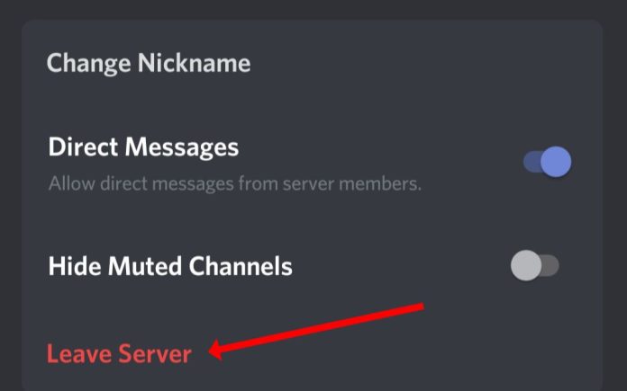 How To Leave Discord Server