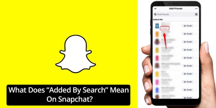 Snapchat added by search