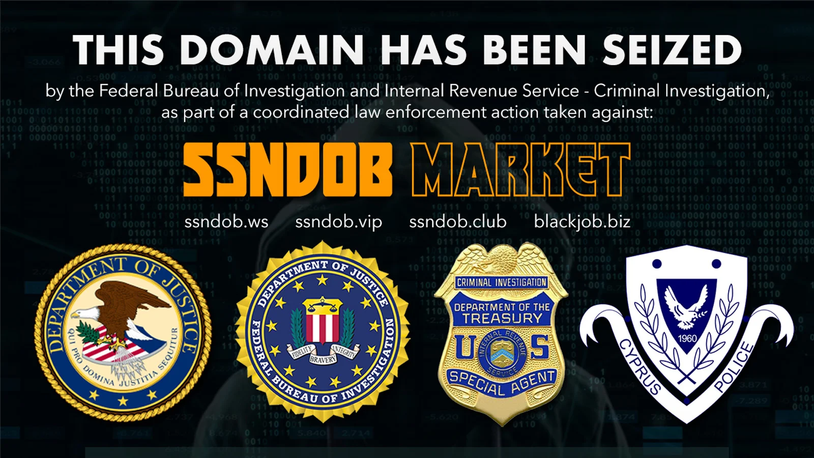 SSNDOB Marketplace Seizure Notice