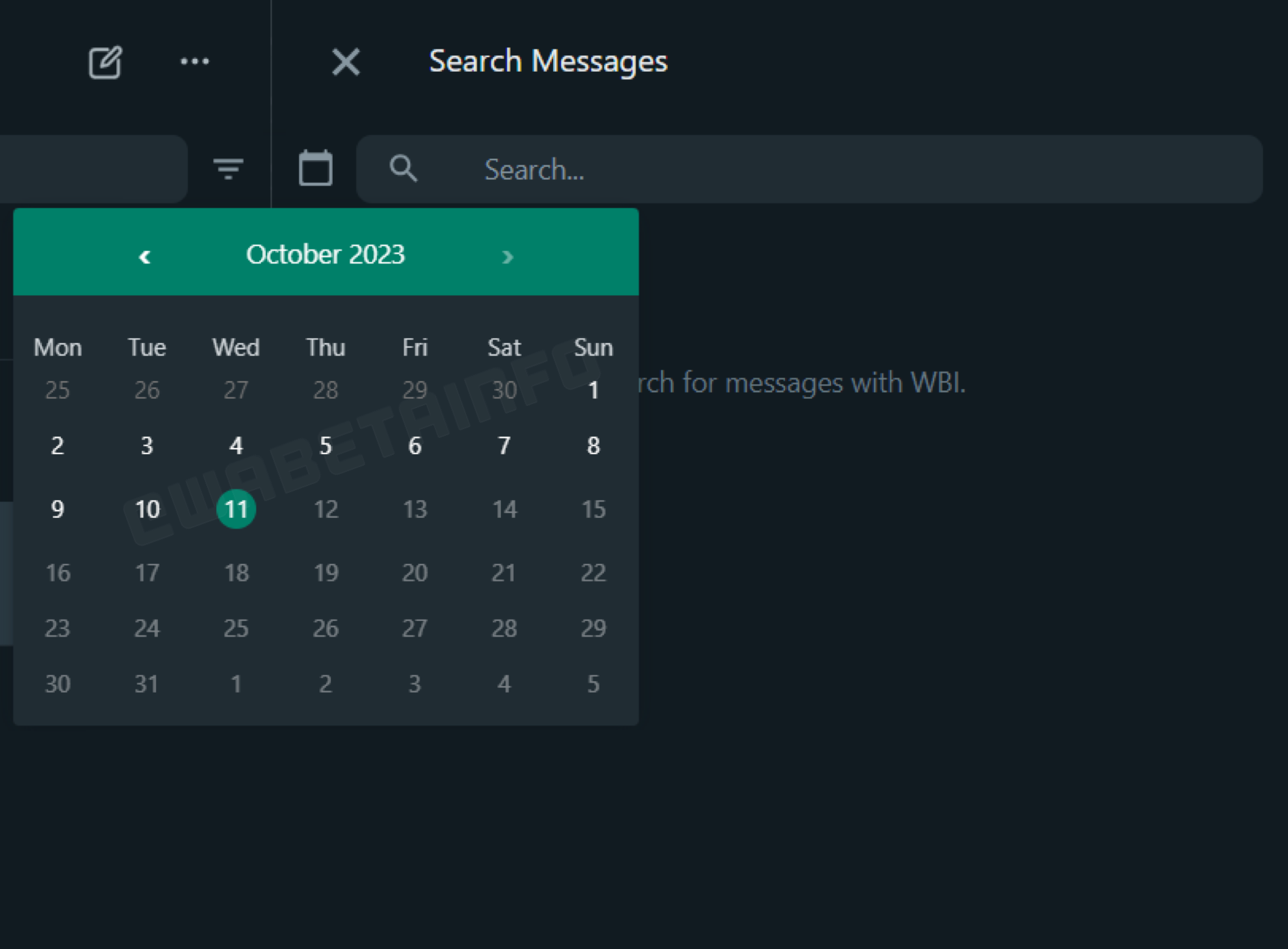 WhatsApp Web Message Search 